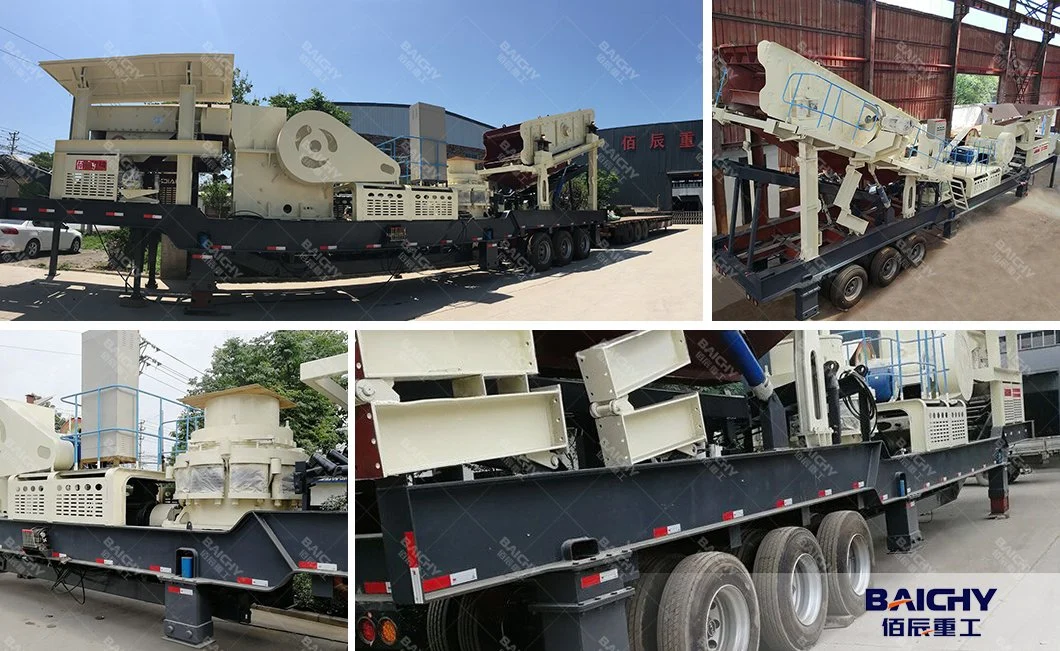 Mining Mineral Quarry Asphalt Granite Cobble Limestone Ore Mobile Crushing Screening Machine for Sale