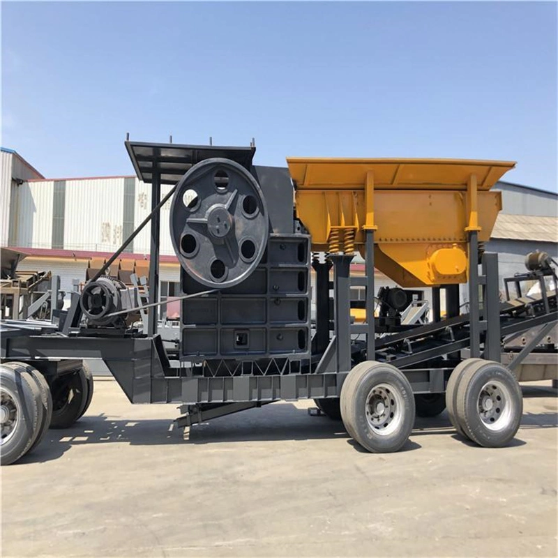 Quarry Stone PE400X600 Mobile Gold Ore Crusher Jaw Crushing Machine High Quality