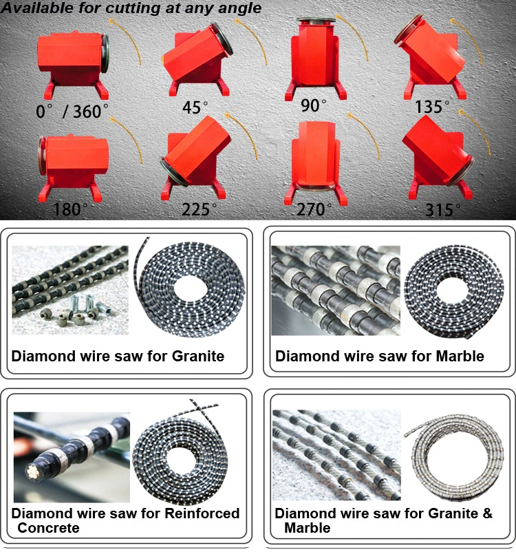 Hualong Chainsaw Diamond Wire Saw Machine for Marble Granite Quartz Block Cutting with Pneumatic &amp; Electrical Drilling Machine in Australia/Indonesia/Ethiopia