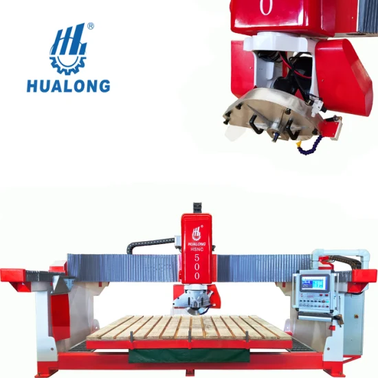 Hsnc-500 Data Control Stone Bridge Saw Slab Cutting Machine for Granite Marble Countertop Processing in South Africa/Algeria/Zimbabwe/Saudi Arabia/Mongolia