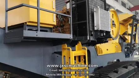 50-100tph Mobile Stone Crushing Machinery Production Rock Limestone Coal Granite Gold Nickel Ore Jaw Crusher Machine Price